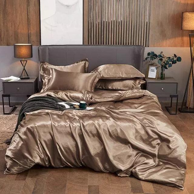 Conjunto de Roupas de Cama Cetim Saintelle + 2 Fronhas Luxo