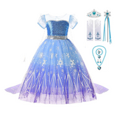 Fantasia Infantil Elsa Frozen com Peruca