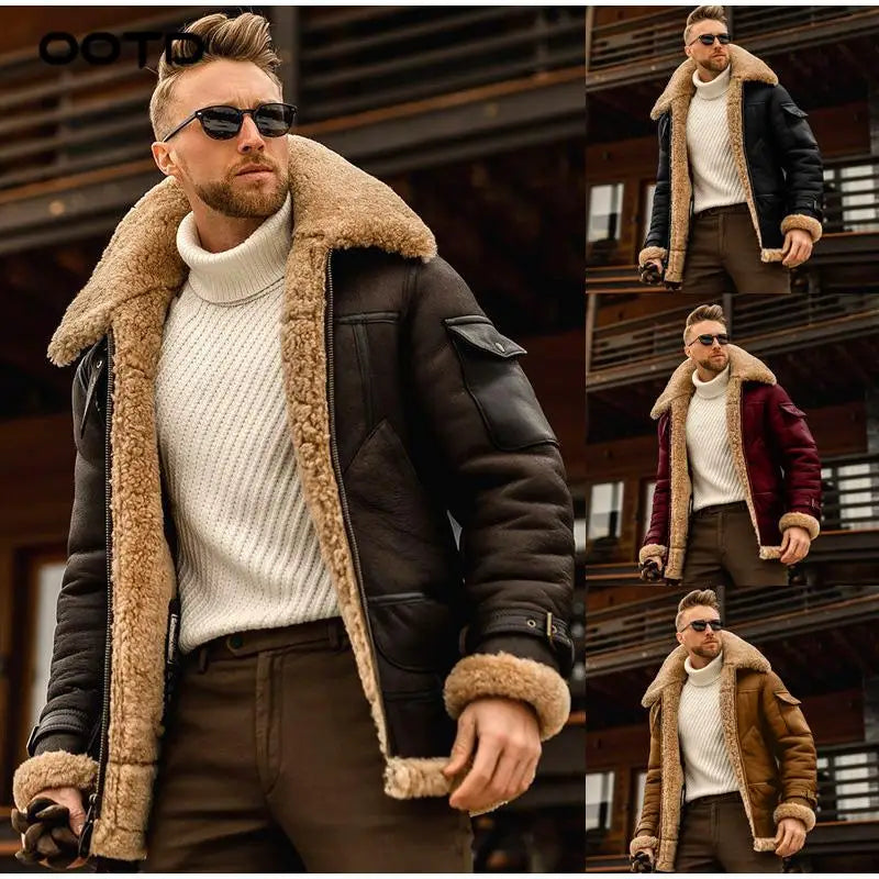 Casaco Masculino de Inverno Forrado com Lã