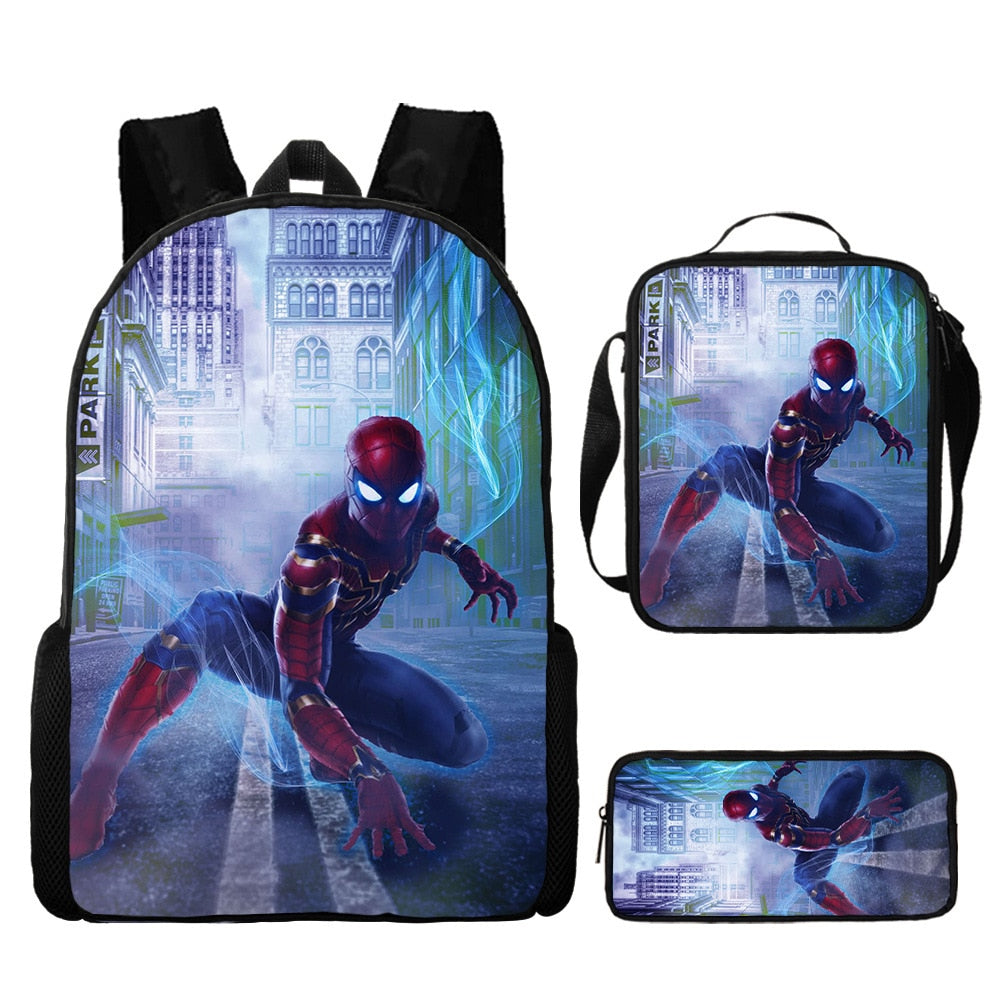 Kit Escolar Homem Aranha: Mochila, Lancheira e Estojo