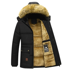 Jaqueta Parka Masculina com Capuz Forrado com Lã WY