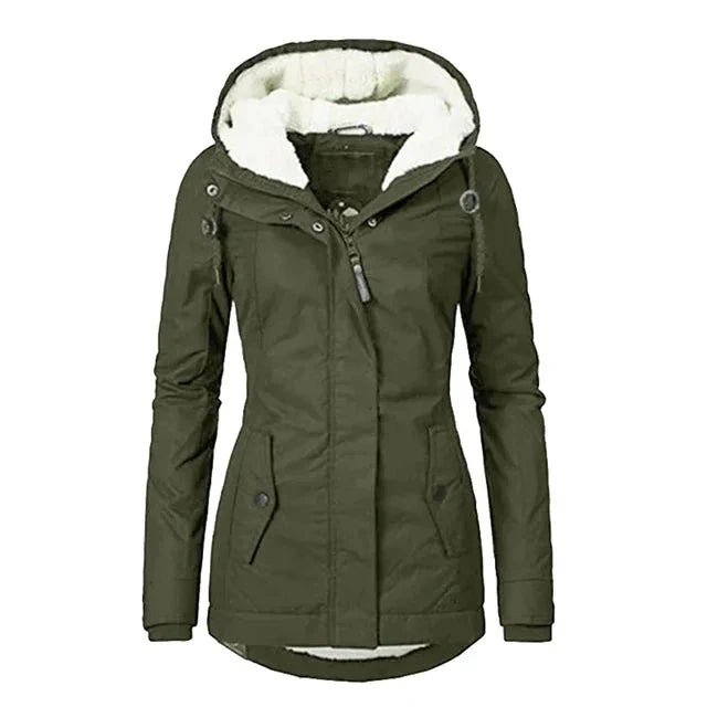 Jaqueta Parka Feminina Forrada com Lã para Inverno Glacier (PROMOÇÃO 2025)