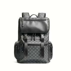 Mochila de Viagem de Couro com Grande Capacidade para laptop